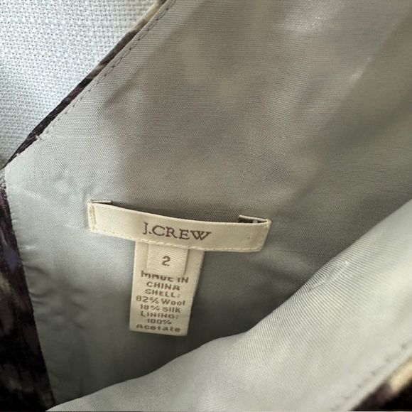 J. Crew Purple Gray Watercolor Sheath Dress - Picture 4 of 4